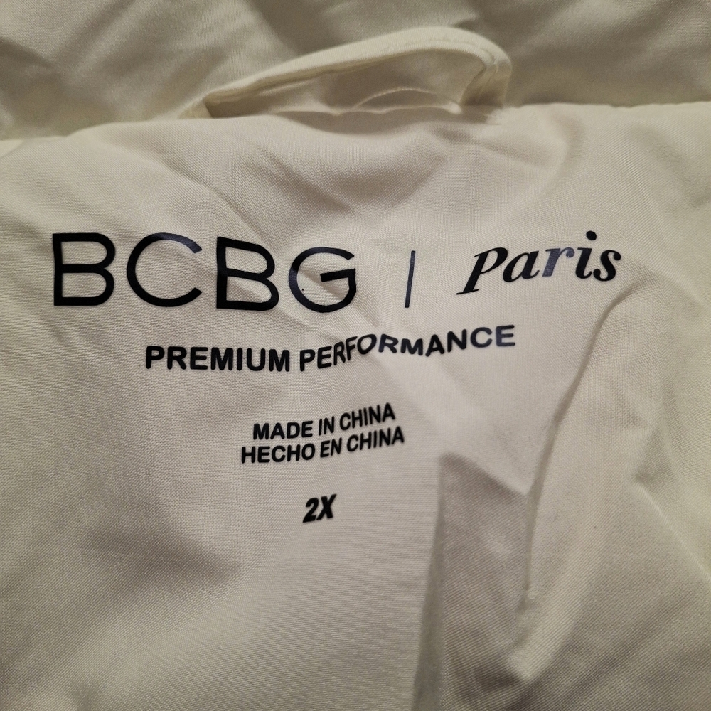 BCBGeneration Paris Puffer Jacket Hooded Yellow Full-Zip Women Plus Size XXL - Picture 10 of 16